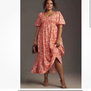 Floral Puff Sleeve Maxi Dress